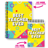 Funky Best Teacher Notebook